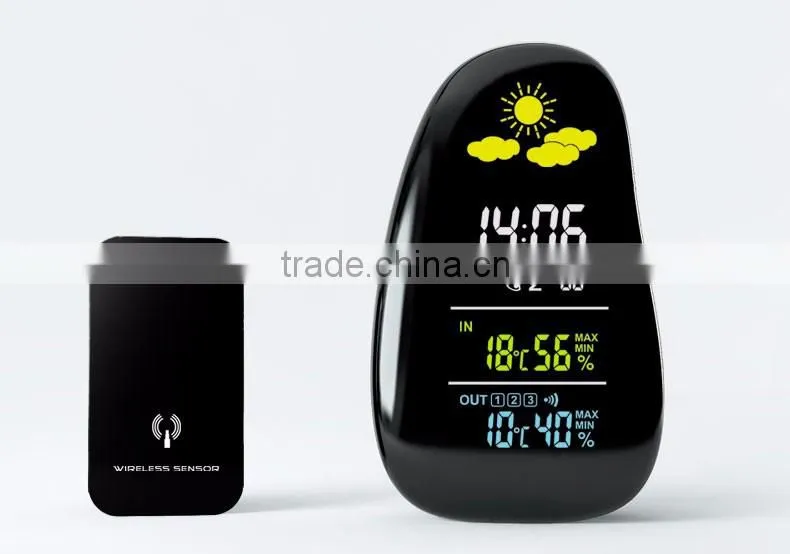 Home Decration Professional Wireless Weather Station with Clock,Calendar, Temperature & Humidity Function