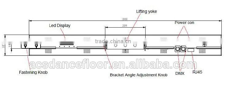 ACS 4*40 led pixel wash bar, Led wall wash light, Led pixel controlled Bar for sale