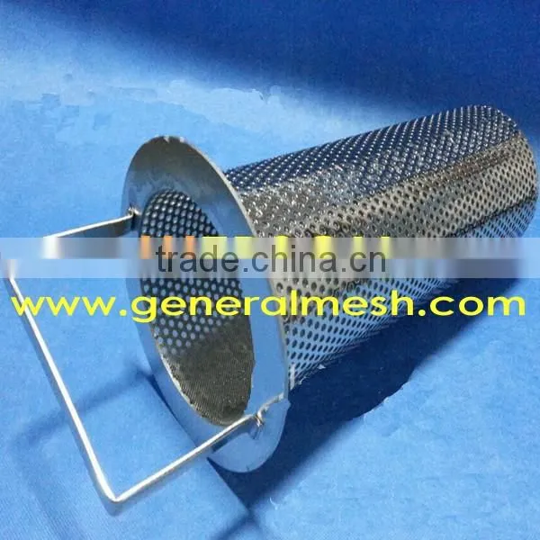 carbon steel Perforated metal basket strainer and CYLINDER | generalmesh
