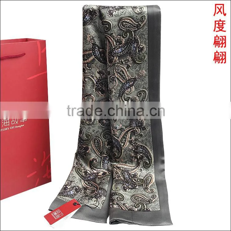 Silk printed men scarf