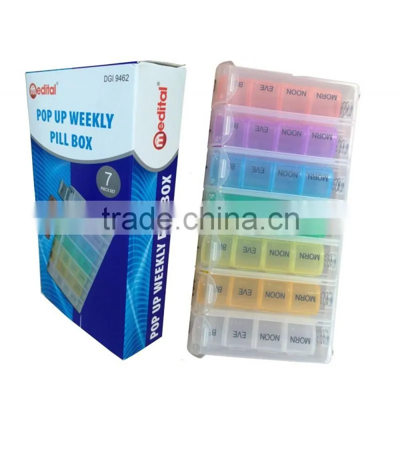 Colourful Plastic Medicine Storage Pill Box 7 Day Tablet Sorter Container Case Organizer Health Care