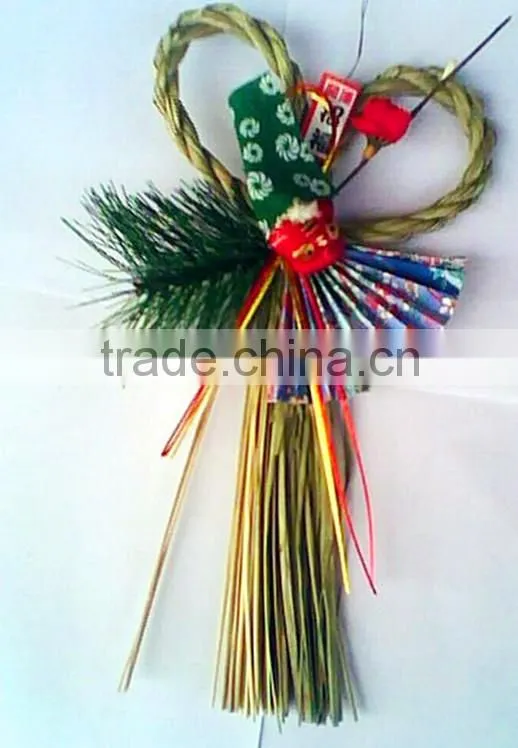 Green decorative garland and flowers