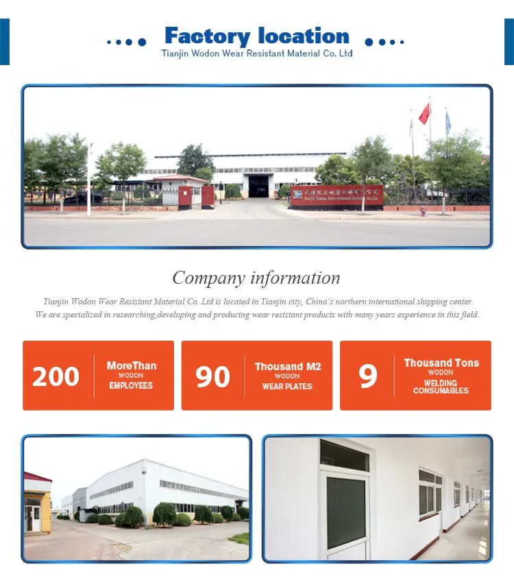 Wodon Wear Resistant Chromium Carbide Steel Plate Durable Concrete Mixer Plate ANSI Certified ASTM Cutting Bending Welding