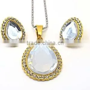 Charm big different color Rhinestone fashion jewelry set