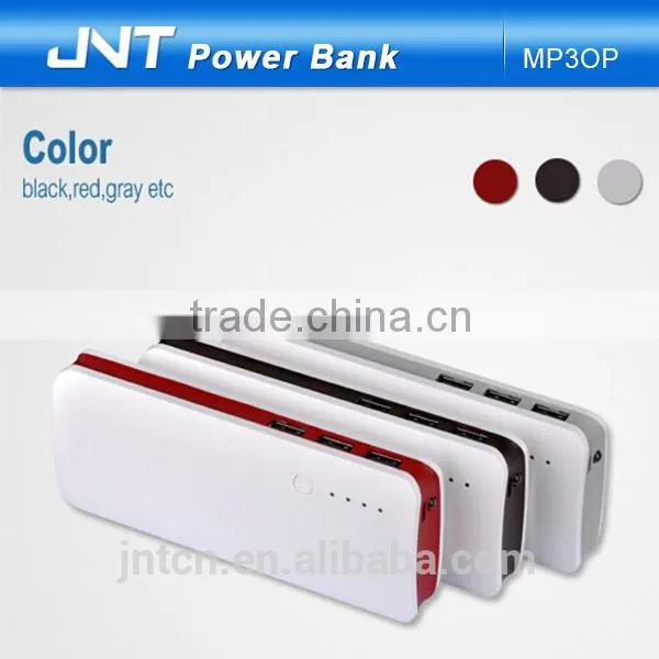 Factory direct deal power bank ,Professional power bank manufacturer 20000mah THRREE OUTPUT POWER BANK