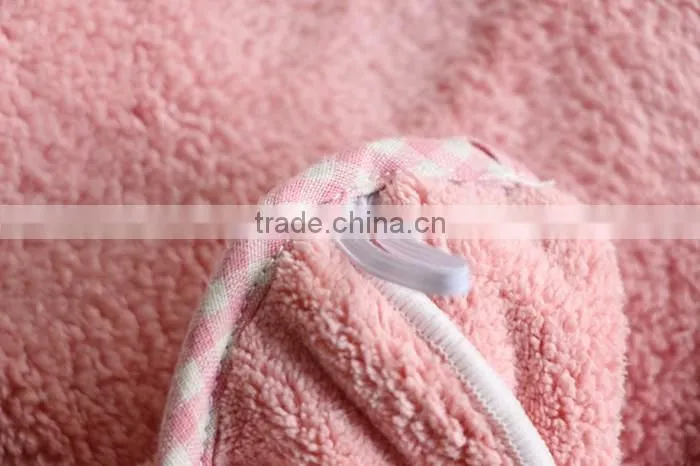 coral fleece shower cap