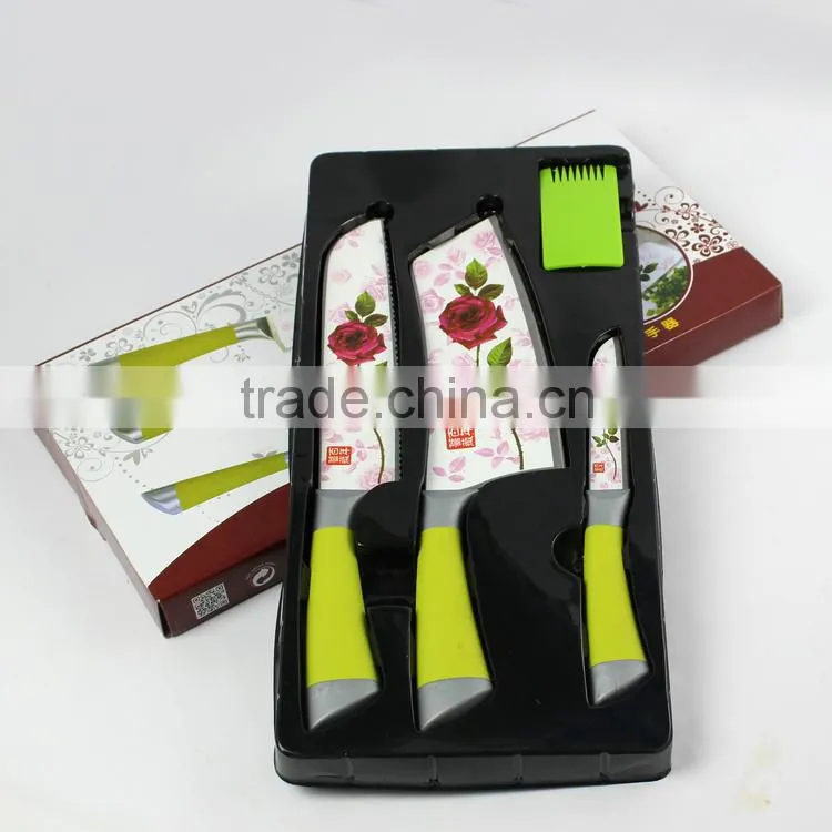 Promotional plastic handle knife set