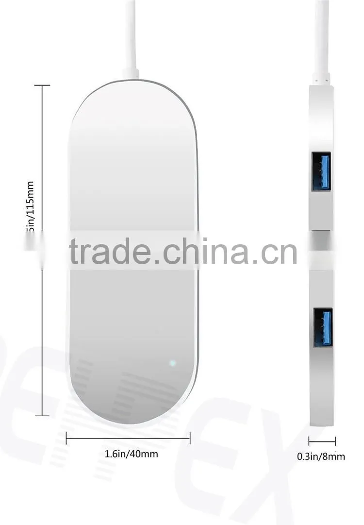 2 in 1 USB to Micro & Card Reader Ports USB 2.0 connector cable Hub