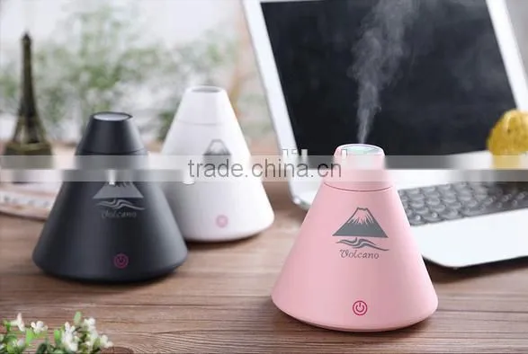 Hot Sale ! Super Volcano Shape Air Humidifier Desktop USB Oil Essential Aroma Diffuser with Multi Colors Night Light