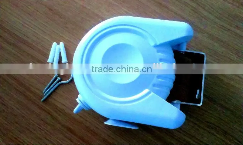 Plasctic ABS shell and 12m single PVC line retractable rope clothesline