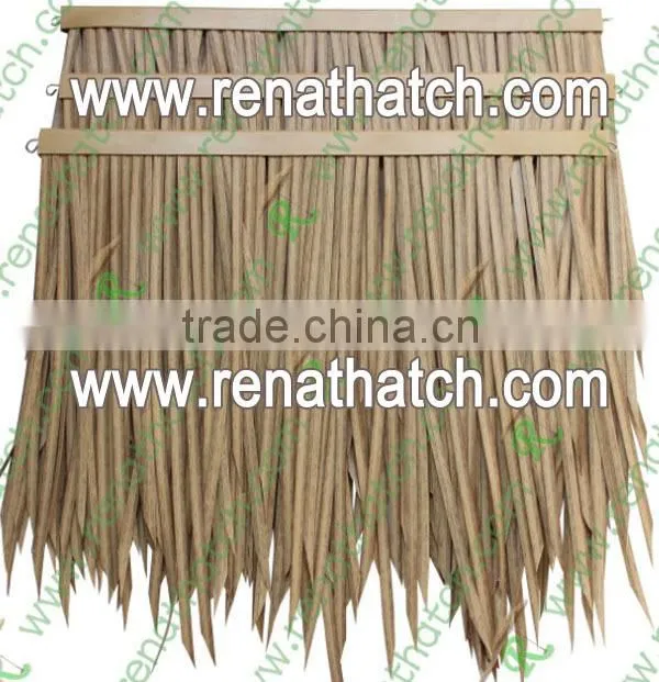 Flame resistant roofing reed thatch