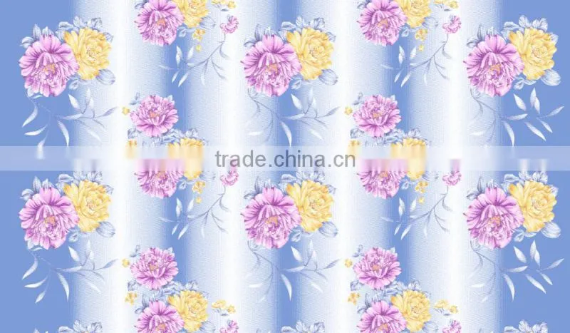 plain fabric polyester material big flower printing fabric/polyester brushed fabric for making sofa fabric with high quality