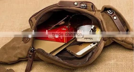 New Canvas Outdoor Sports Waist Pocket Casual Shoulder Belt Bag Purse Wallet