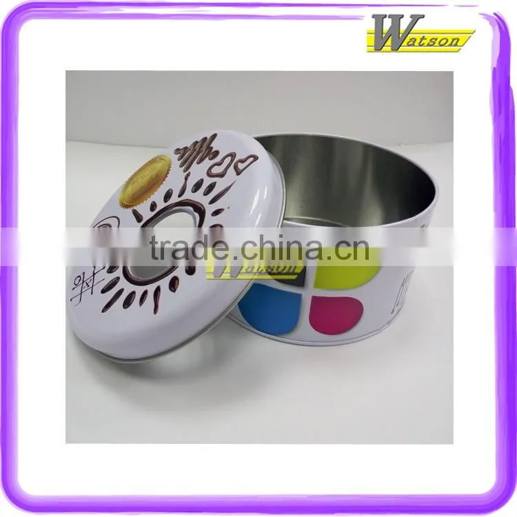 Special customized round tin box for candy packaging with can tin box