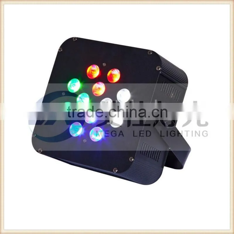 12 x 10W 4in1 rgbw four sections color changing led flat stage lighting