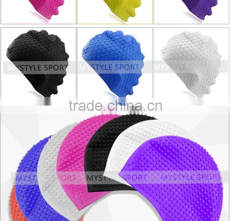 Silicone Material novelty swimming cap for women