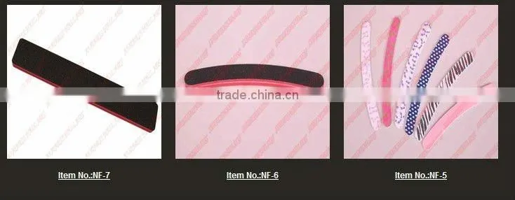 Factory priceProfessional High quality White Sanding Zebra custom printed nail file100/180,80/80