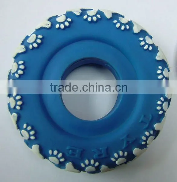 dog tire toy--tire with paw printed