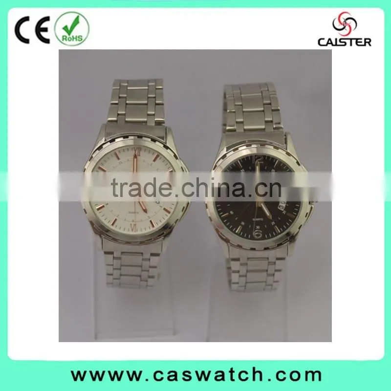 2016 senior quality men's watch, stainless steel watch with date window, fancy light Hands gent's watch
