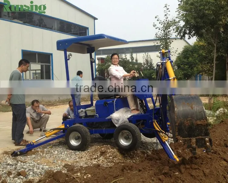 Mini excavator manufacturer factory direct self powered towable backhoe for sale
