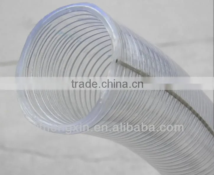 2014 hot new pvc spiral steel wire reinforced hose