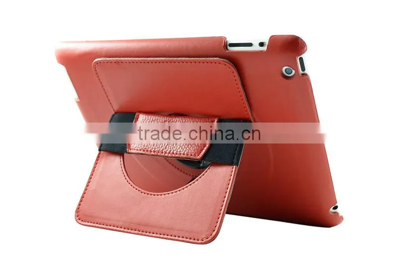 Rotating Leather case for ipad 2/3/4 case with stand
