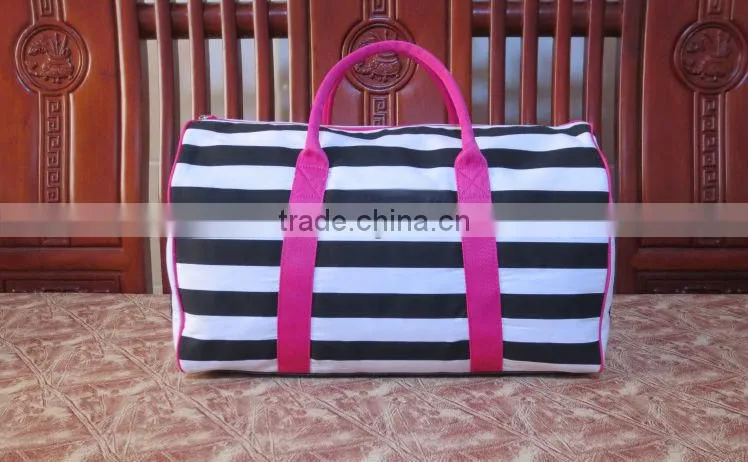Travel bags low price with canvas stripe with factory price