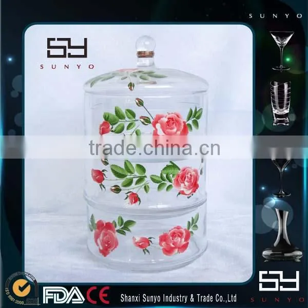 Christmas Decorative Crystal Glass Candy Storage Jar