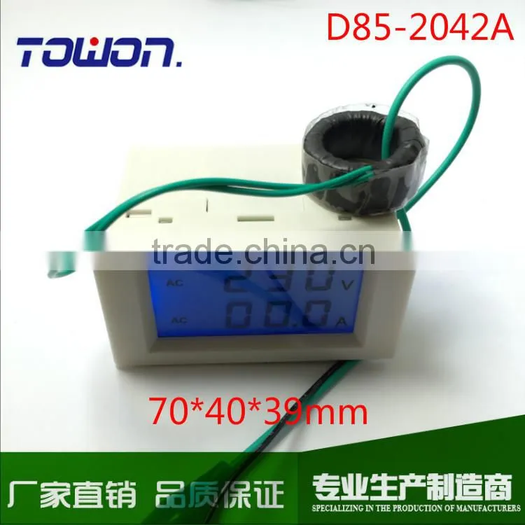 White cover D85-2042A AC80-300V 100A amp volt combo meter with 100A current transformer