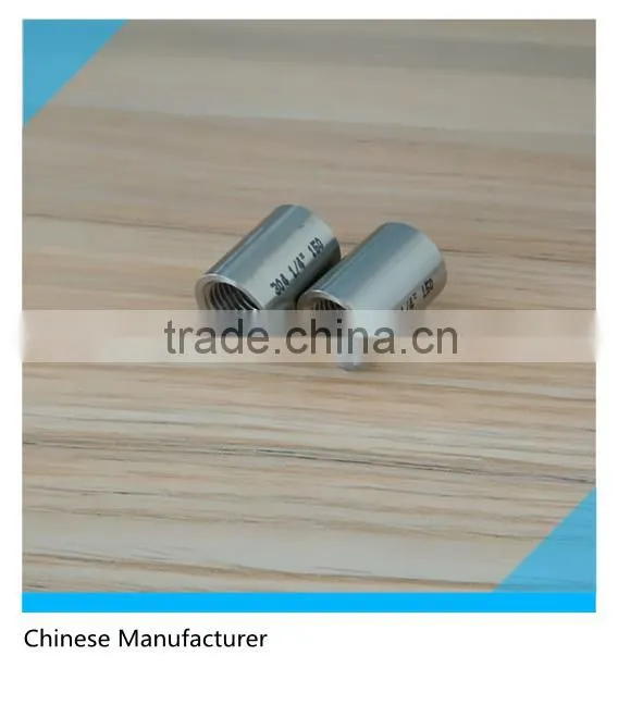 2015 Best Selling!! ISO228/DIN2999 Threaded Pipe Coupling CNC Machined