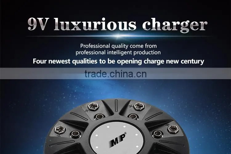 2016 OEM 9V Li-ion Ni-MH Battery Charger + Rapid Charger+ 8 Bay 9V Li-ion Ni-MH Rechargeable Battery Charger