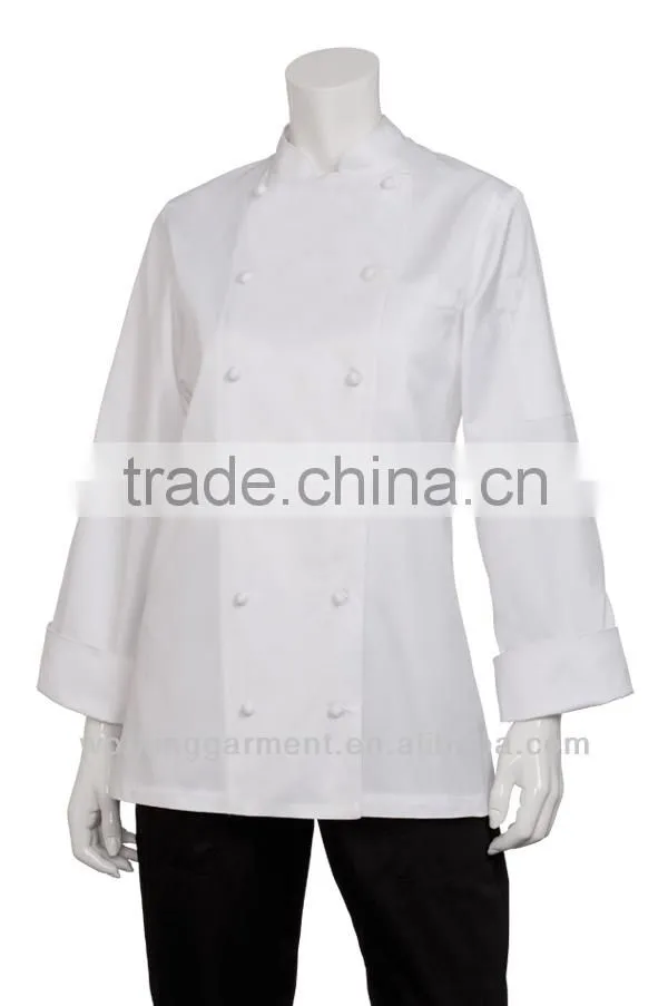 Women's Basic White Chef Coat,100% Cotton