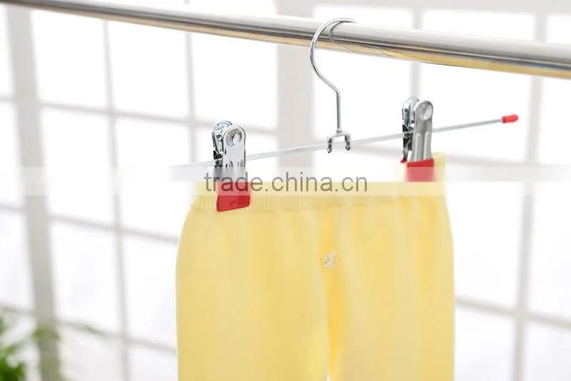 metal stainless steel jean hanger with 2 pegs