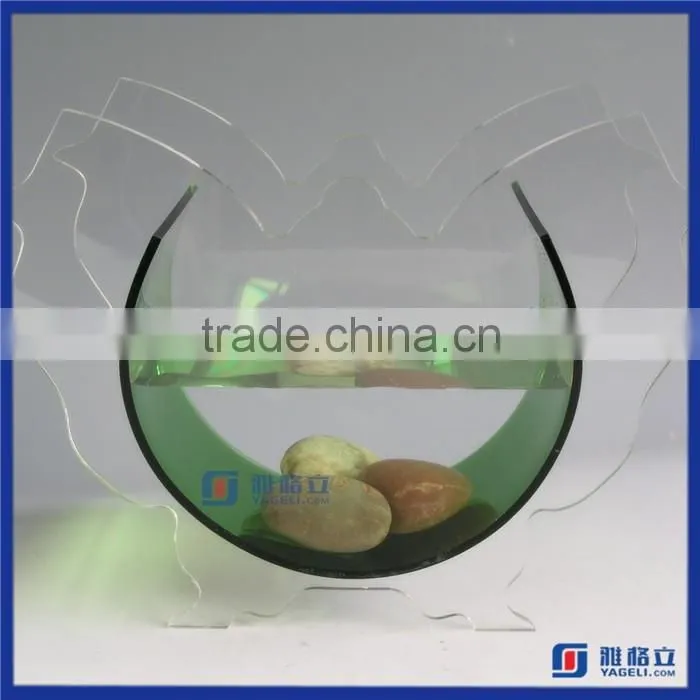 Manufacturer supplier fish shaped acrylic fish tank / plexiglass aquarium stand / pmma fish bowl stands