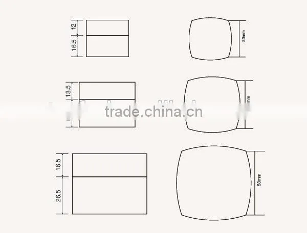 15/30/50g Accept customizing square plastic jar