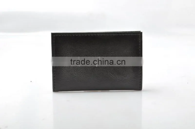 New black RFID blocking leather men's rfid wallet