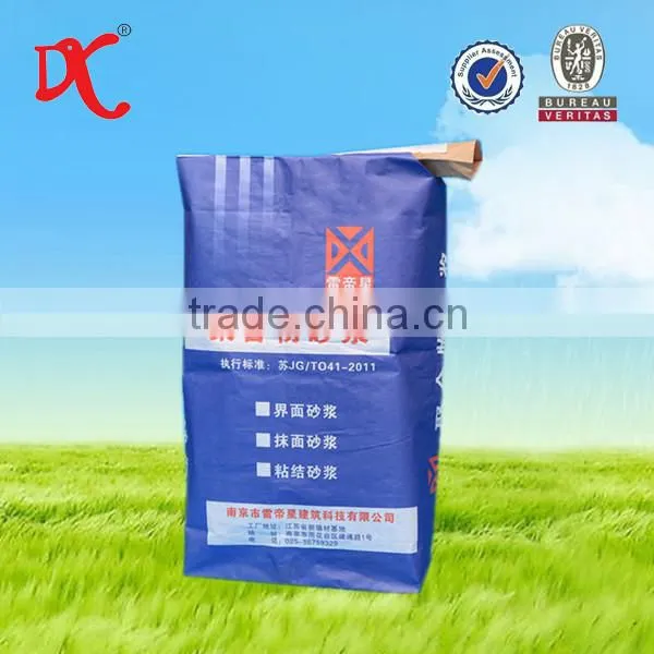 Printed valve paper bag for packaging tile adhesive