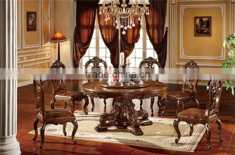 round dining table with 6 chairs,teak wood dining table and chair