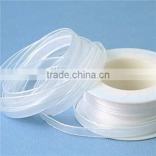Golden Edge Polyester/Nylon Organza Ribbon
