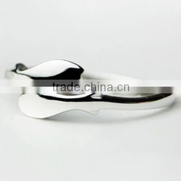 High quality cute fish plain silver rings jewellery for girls