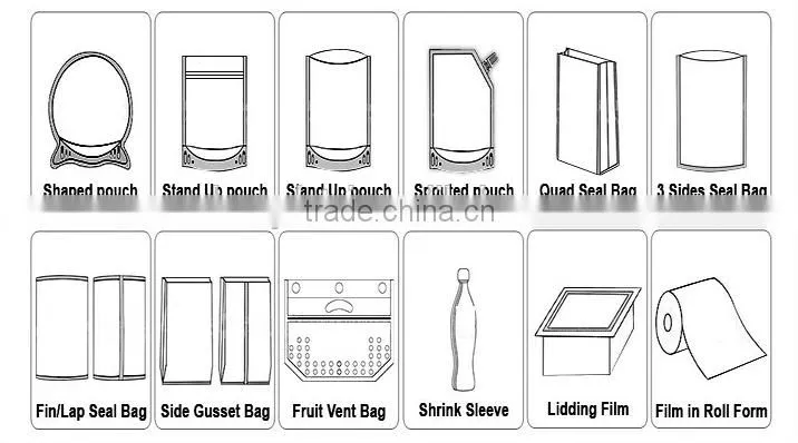 Cold resistant plastic mylar vacuum bag for fresh food dried food snack storage packaging.