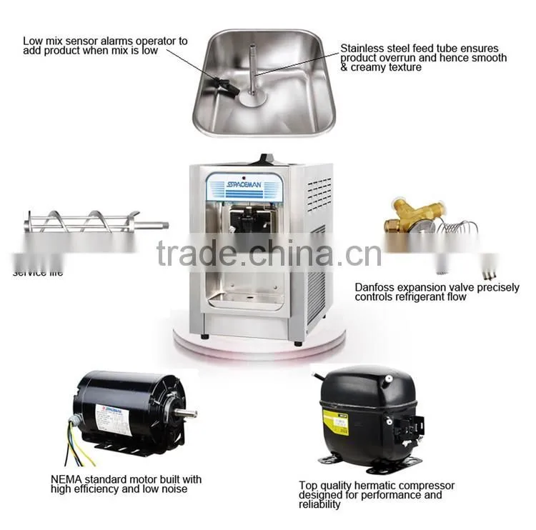 China supplier portable soft serve desktop ice cream machine