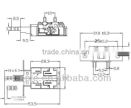 KDC-A11 push power switch use for Home appliance