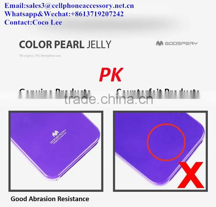 Original Mercury Goospery Back Cover For Samsun J7,Pearl Jelly TPU Phone Cover For Samsung Galaxy J7