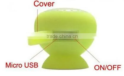 Mini silicone bluetooth wireless rainbow mushroom speaker