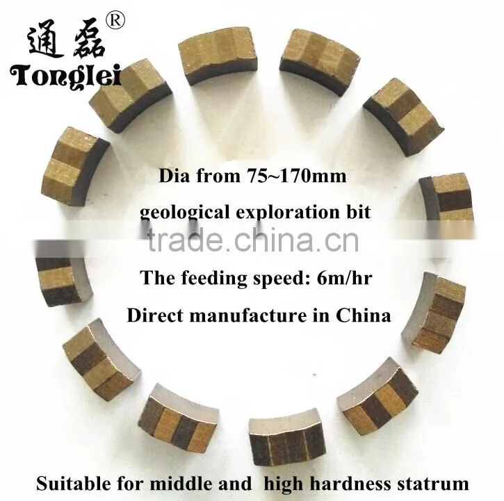 2015 New Type DIA 75mm Diamond Drill Bit segment for stone Cutting