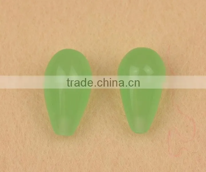 wholesale double back pointed champagne heart shape glass gemstone for pendant