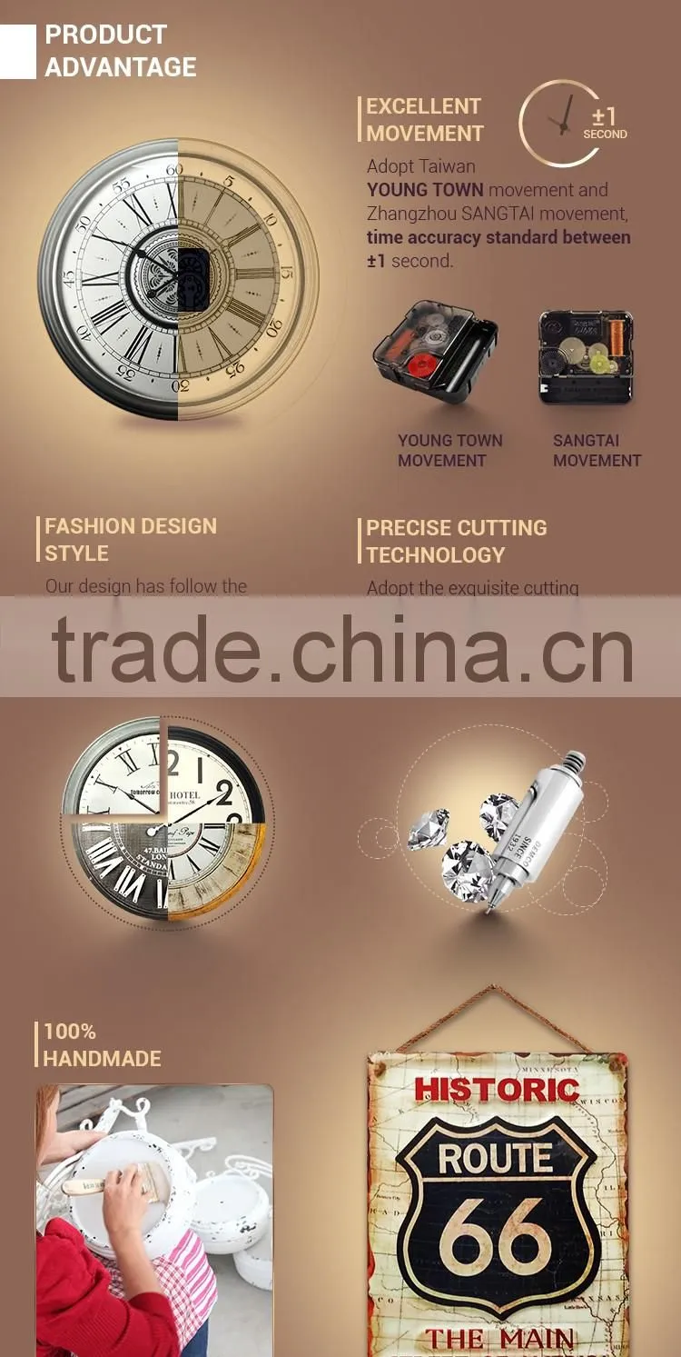 Good Quality Cheap Humanized Design Handmade Big Led Wall Clock