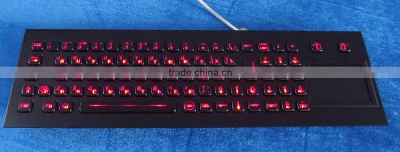 Black electroplated backlight metal keyboard with touchpad