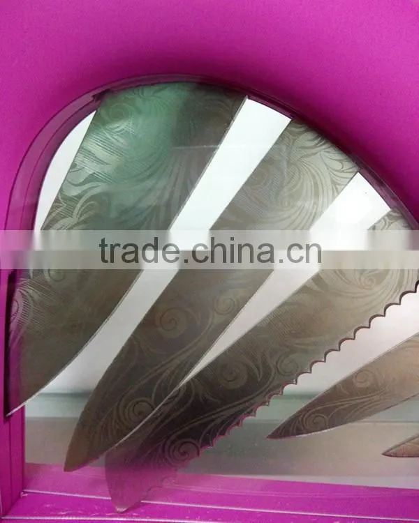 5pcs kitchen knife with display stand